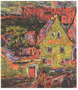 Ernst Ludwig Kirchner Green house oil on canvas